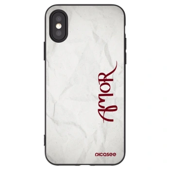 Picasee Apple iPhone X/XS Hülle - Schwarzes Silikon - Amor