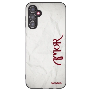 Picasee Samsung Galaxy A14 4G A145R Hülle - Schwarzes Silikon - Amor
