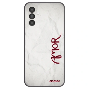 Picasee Samsung Galaxy A04s A047F Hülle - Schwarzes Silikon - Amor