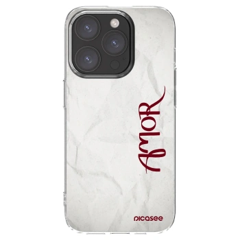 Picasee Apple iPhone 15 Pro Hülle - Transparentes Silikon - Amor