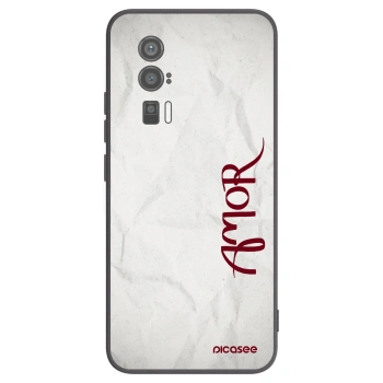 Picasee Xiaomi Poco F5 Pro 5G Hülle - Schwarzes Silikon - Amor