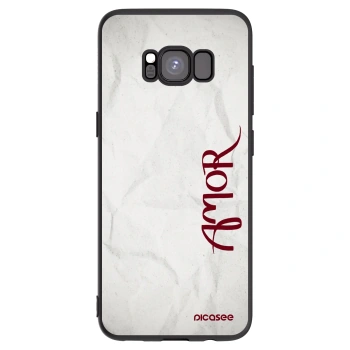 Picasee Samsung Galaxy S8 G950F Hülle - Schwarzes Silikon - Amor