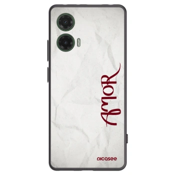 Picasee Motorola Moto G35 5G Hülle - Schwarzes Silikon - Amor