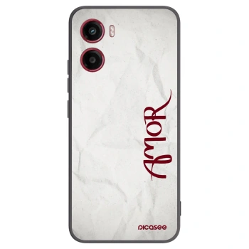 Picasee Motorola Moto G05 Hülle - Schwarzes Silikon - Amor