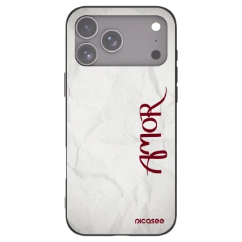 Picasee Apple iPhone 17 Pro Max Hülle - Schwarzes Silikon - Amor