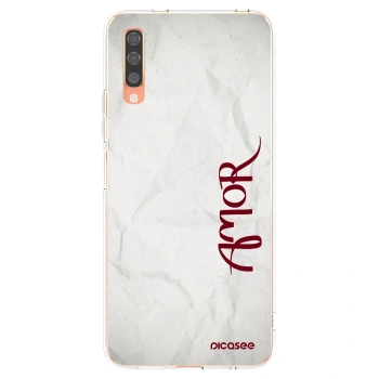 Picasee Samsung Galaxy A70 A705F Hülle - Transparentes Silikon - Amor