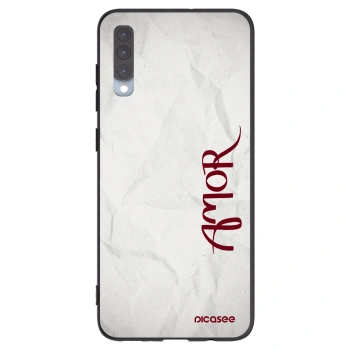 Picasee Samsung Galaxy A70 A705F Hülle - Schwarzes Silikon - Amor