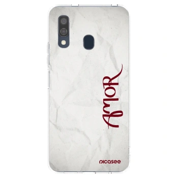 Picasee Samsung Galaxy A40 A405F Hülle - Transparentes Silikon - Amor