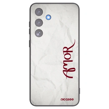 Picasee Samsung Galaxy S25 FE 5G Hülle - Schwarzes Silikon - Amor