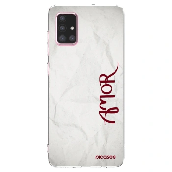 Picasee Samsung Galaxy A71 A715F Hülle - Transparentes Silikon - Amor
