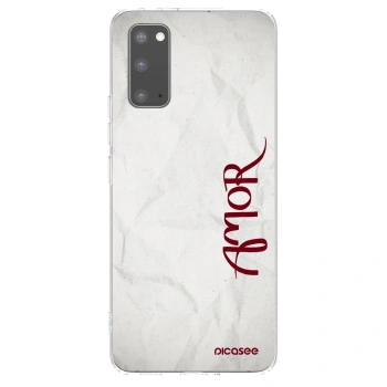 Picasee Samsung Galaxy S20 G980F Hülle - Transparentes Silikon - Amor