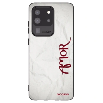 Picasee Samsung Galaxy S20 Ultra 5G G988F Hülle - Schwarzes Silikon - Amor