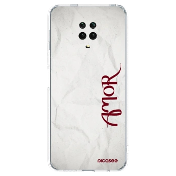 Picasee Xiaomi Redmi Note 9S Hülle - Transparentes Silikon - Amor