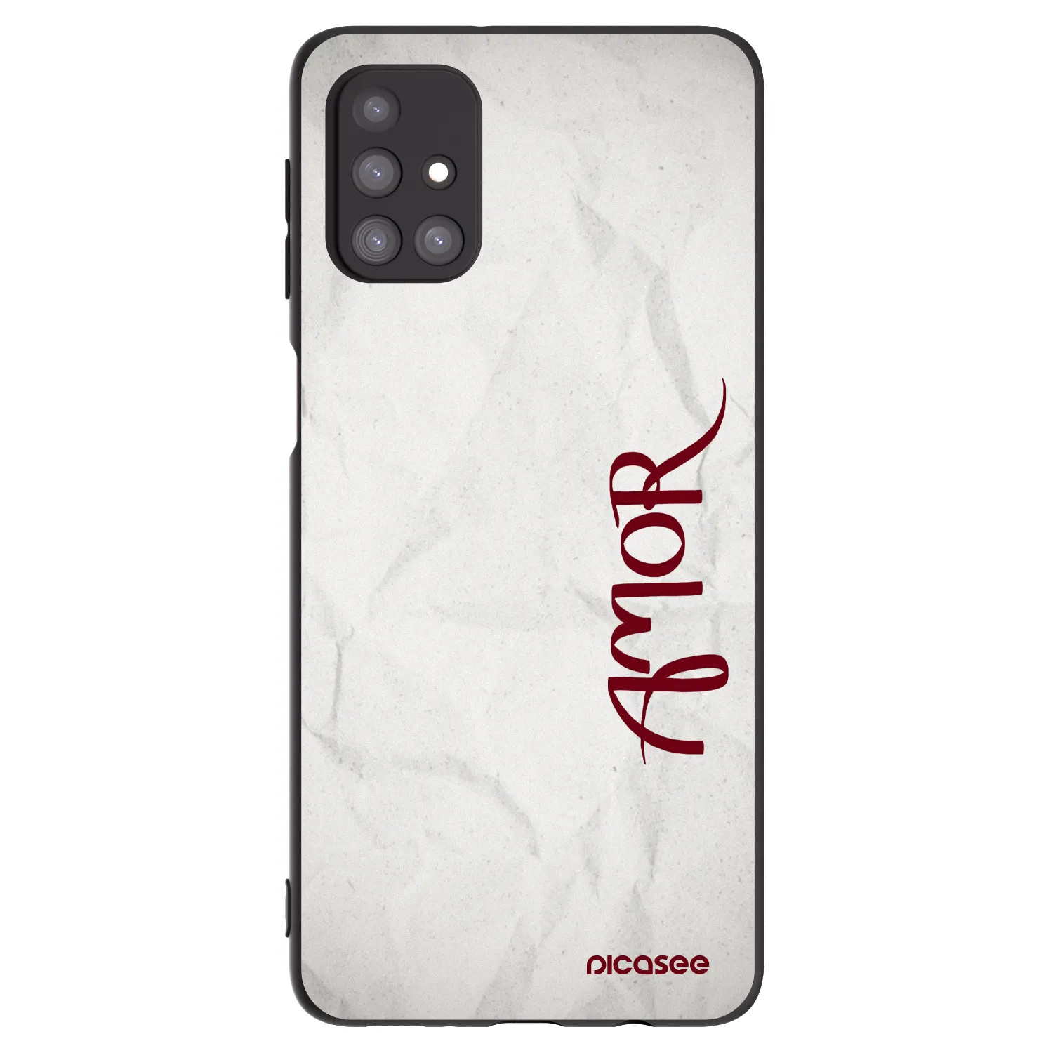 Picasee Samsung Galaxy M31s Hülle - Schwarzes Silikon - Amor