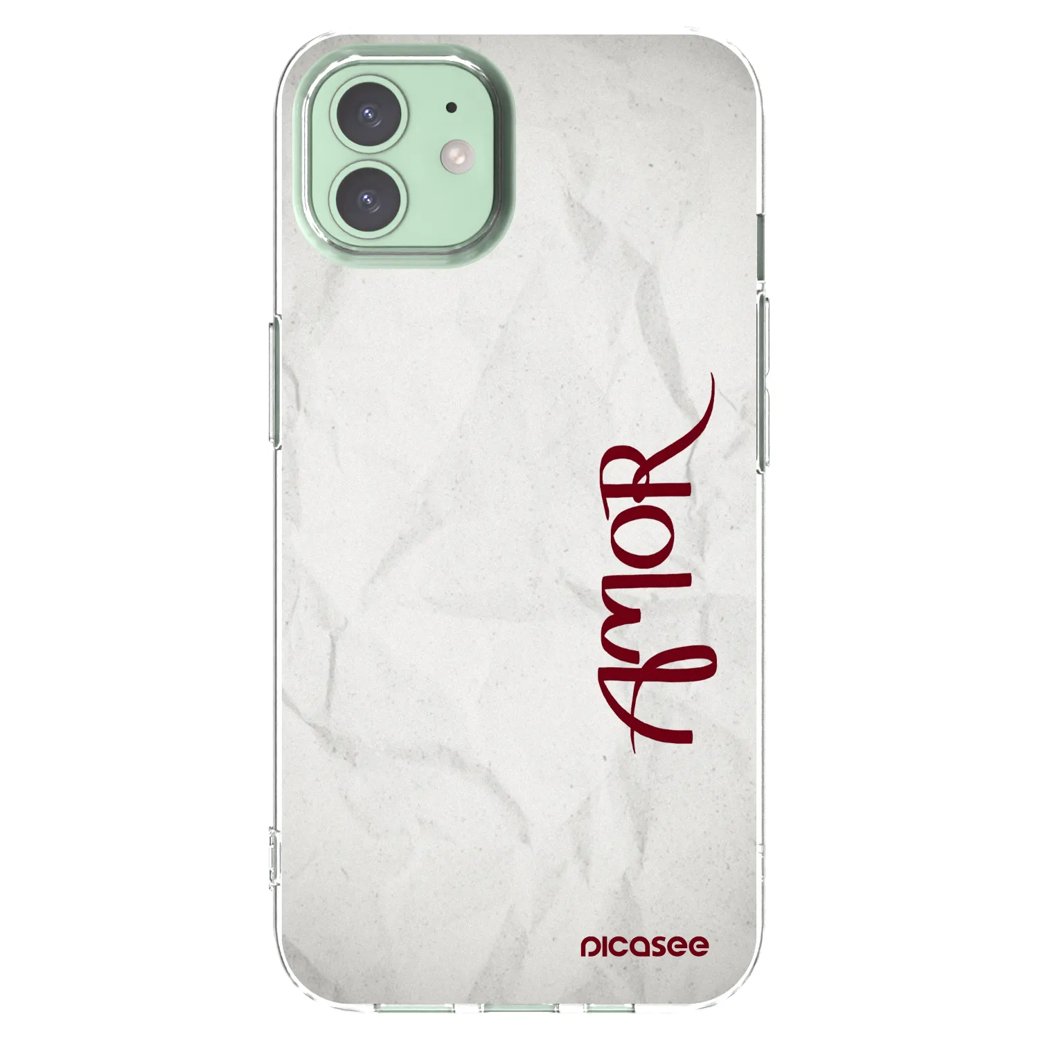 Picasee Apple iPhone 12 Pro Hülle - Transparentes Silikon - Amor