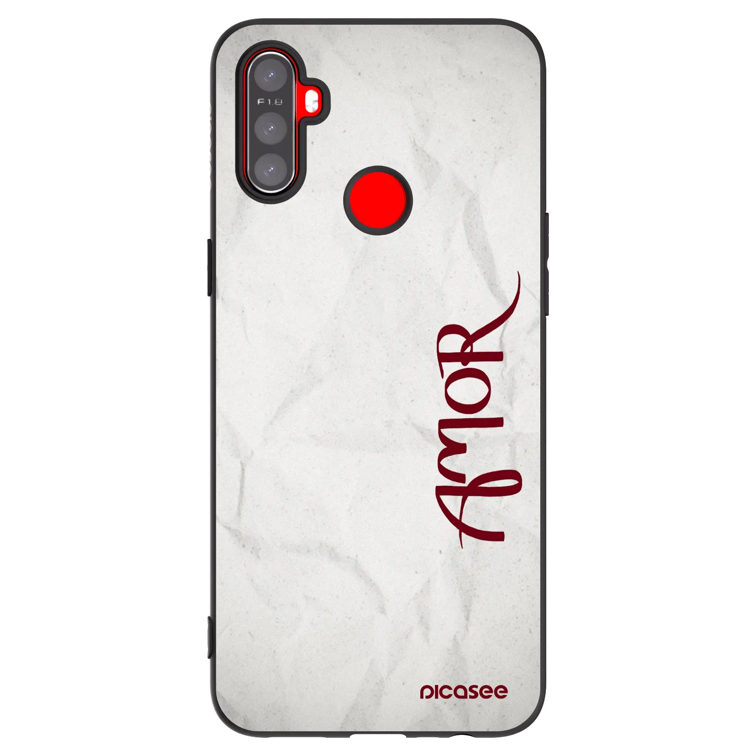 Picasee Realme C3 Hülle - Schwarzes Silikon - Amor