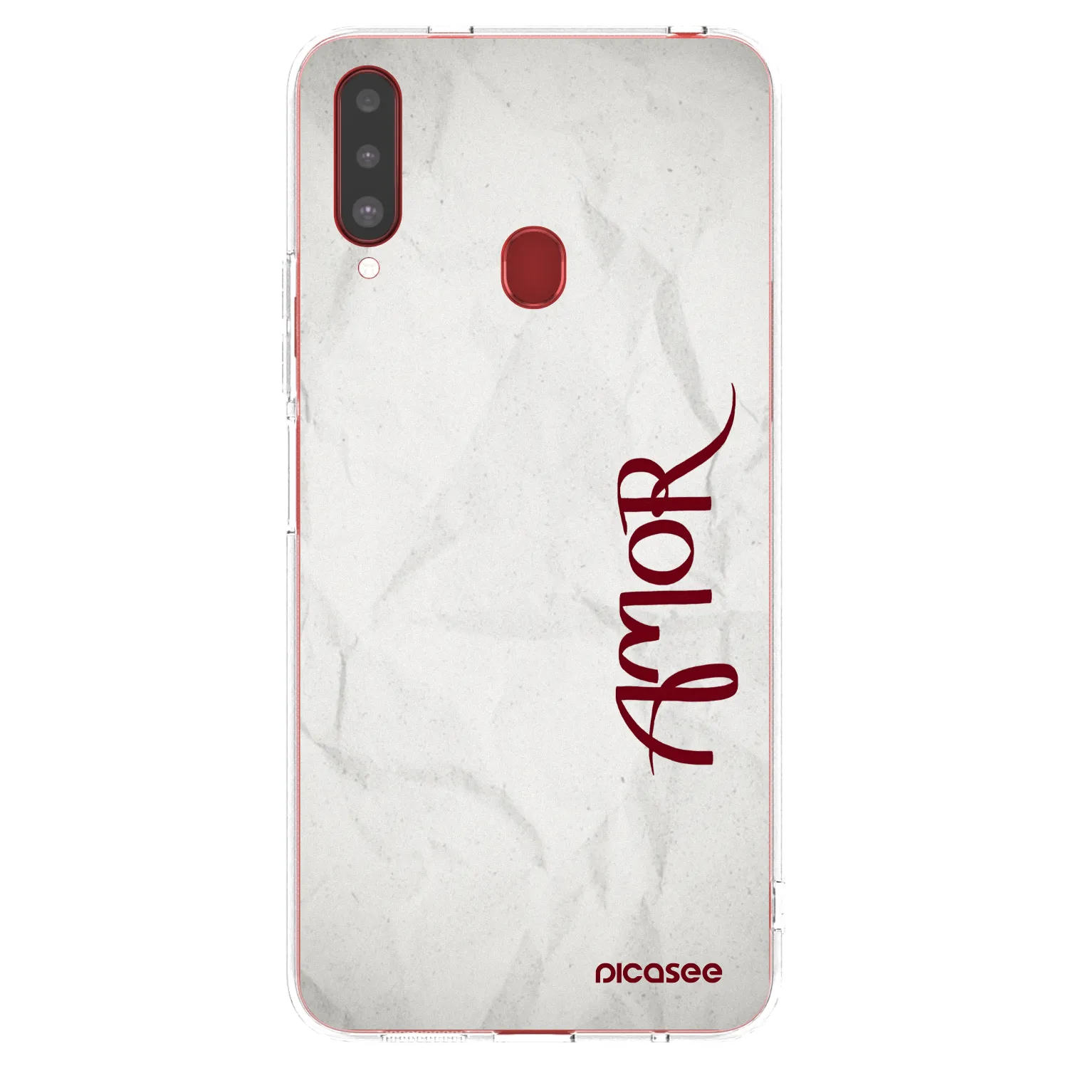 Picasee Samsung Galaxy A20s Hülle - Transparentes Silikon - Amor
