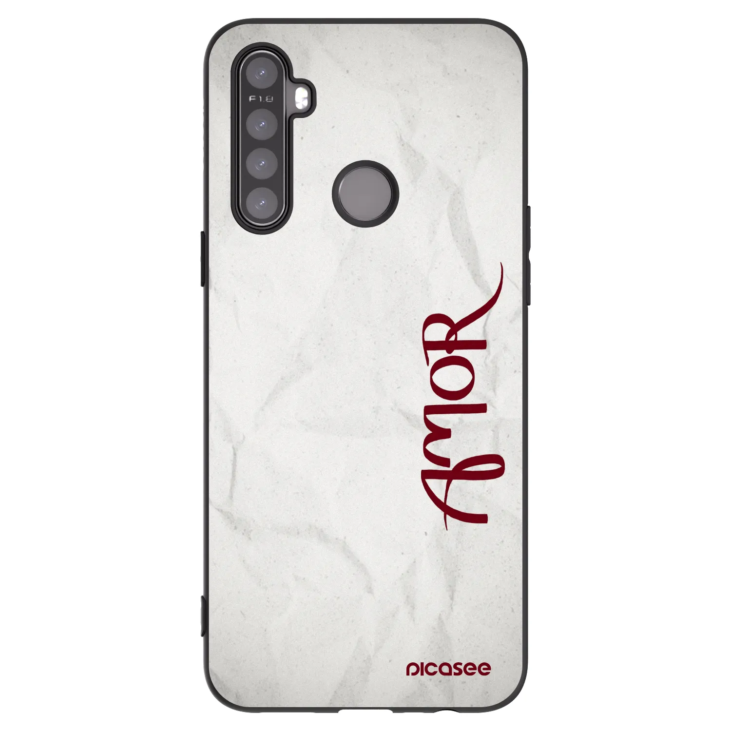 Picasee Realme 5 Hülle - Schwarzes Silikon - Amor