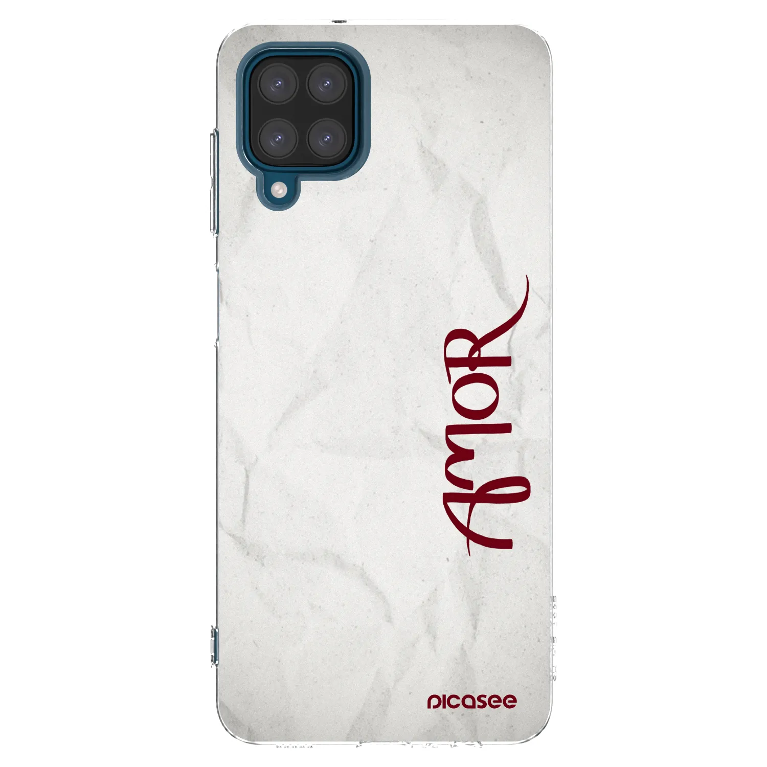Picasee Samsung Galaxy A12 A125F Hülle - Transparentes Silikon - Amor