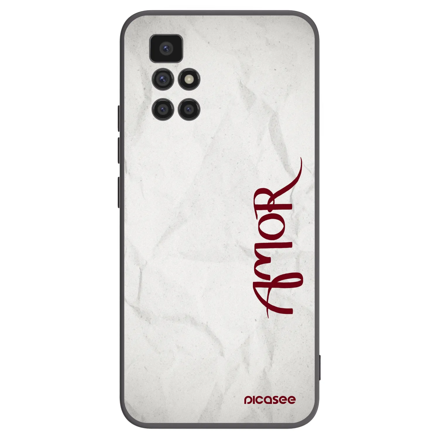 Picasee Xiaomi Redmi 10 Hülle - Schwarzes Silikon - Amor