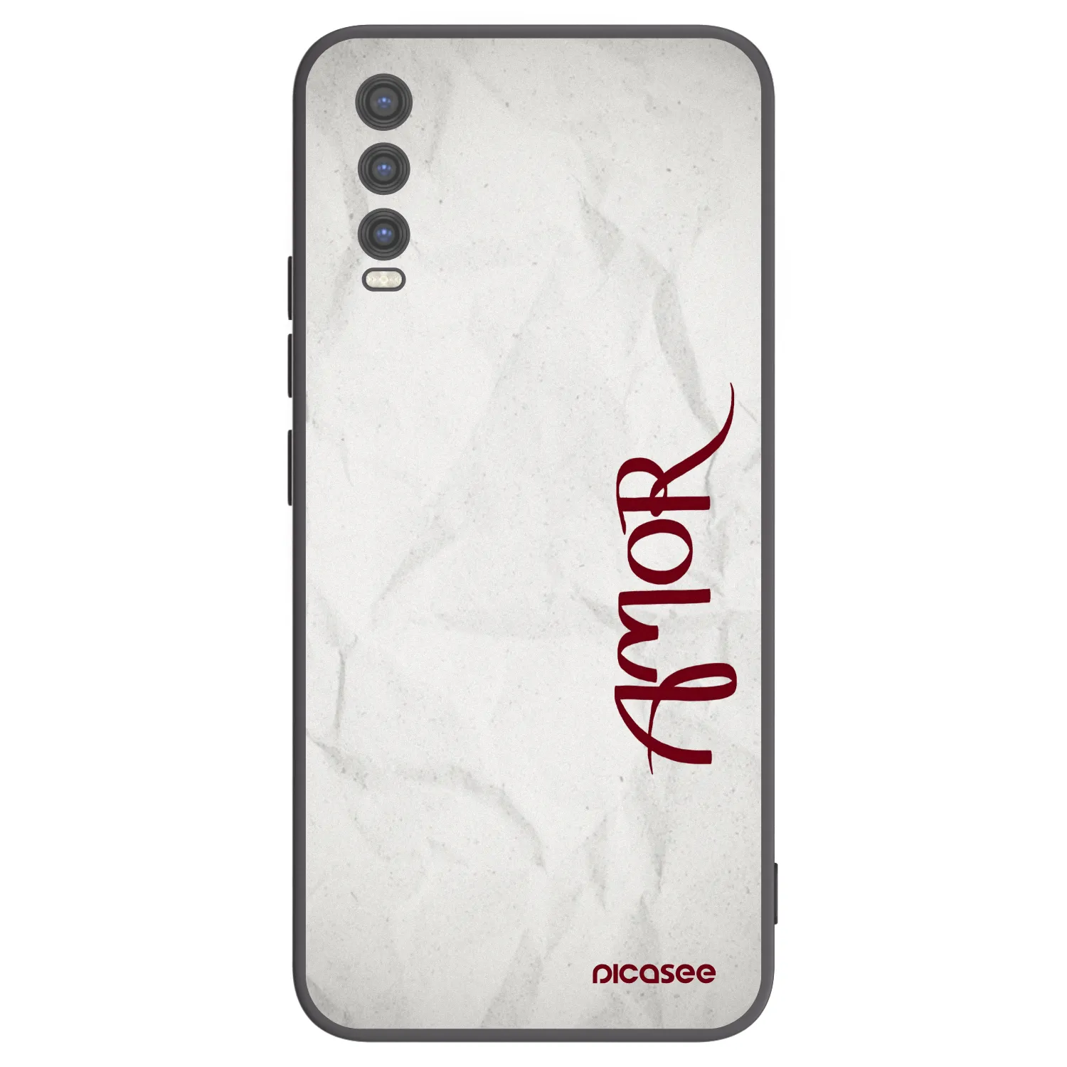 Picasee Vivo Y20s Hülle - Schwarzes Silikon - Amor