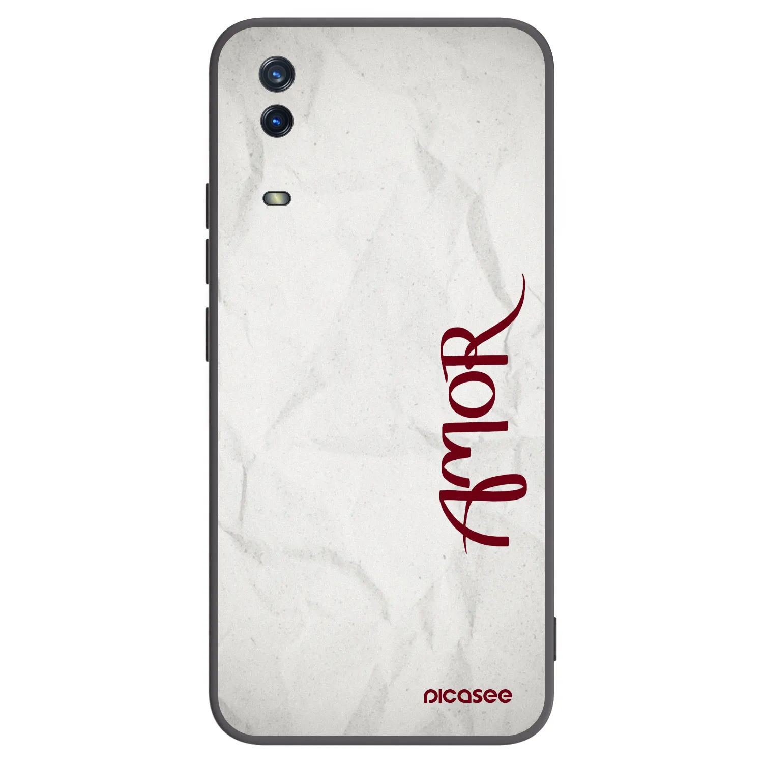 Picasee Vivo Y11s Hülle - Schwarzes Silikon - Amor