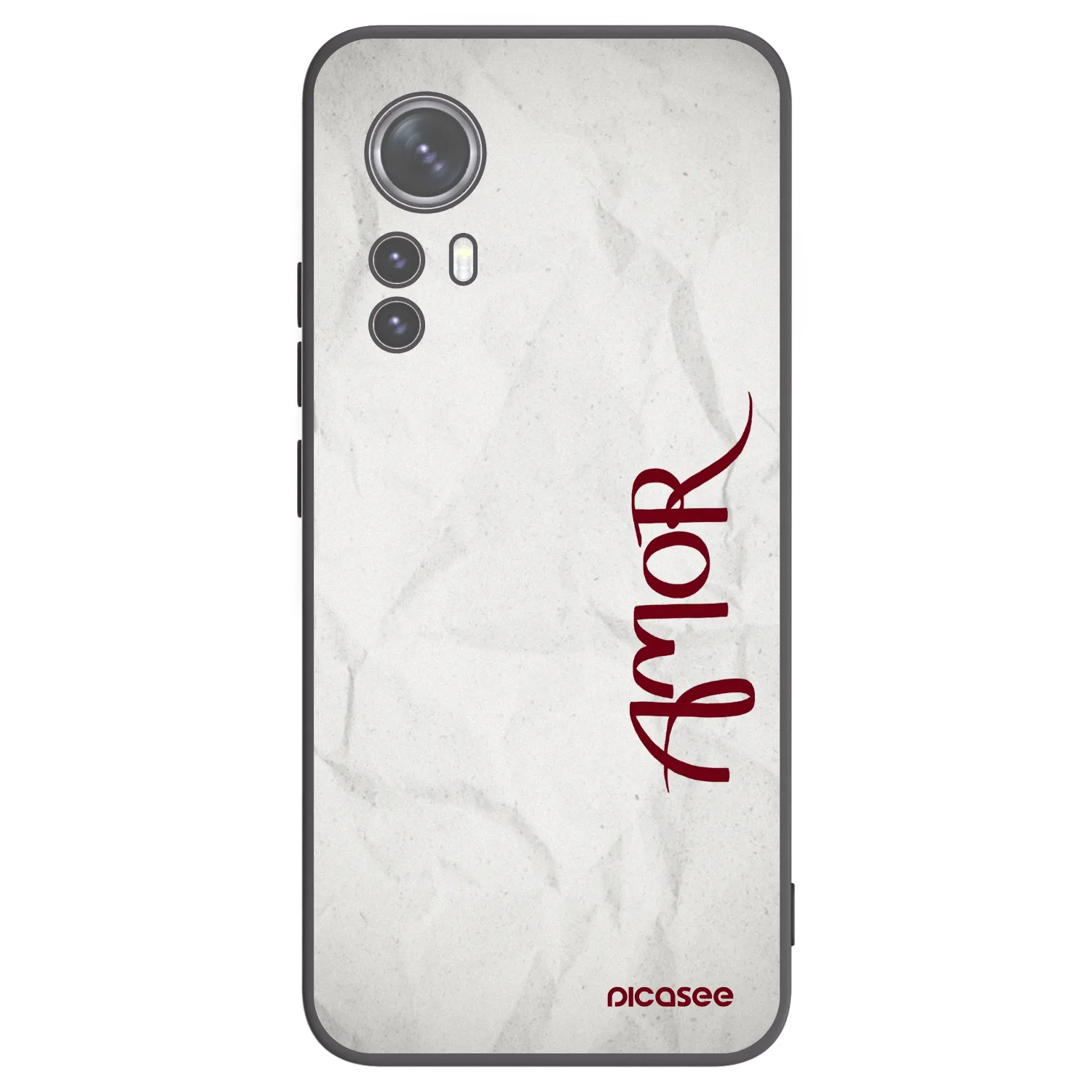 Picasee Xiaomi 12 Hülle - Schwarzes Silikon - Amor