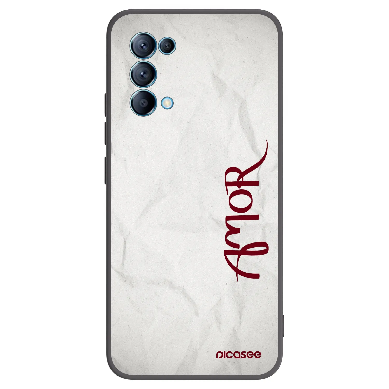 Picasee OPPO Reno 5 5G Hülle - Schwarzes Silikon - Amor