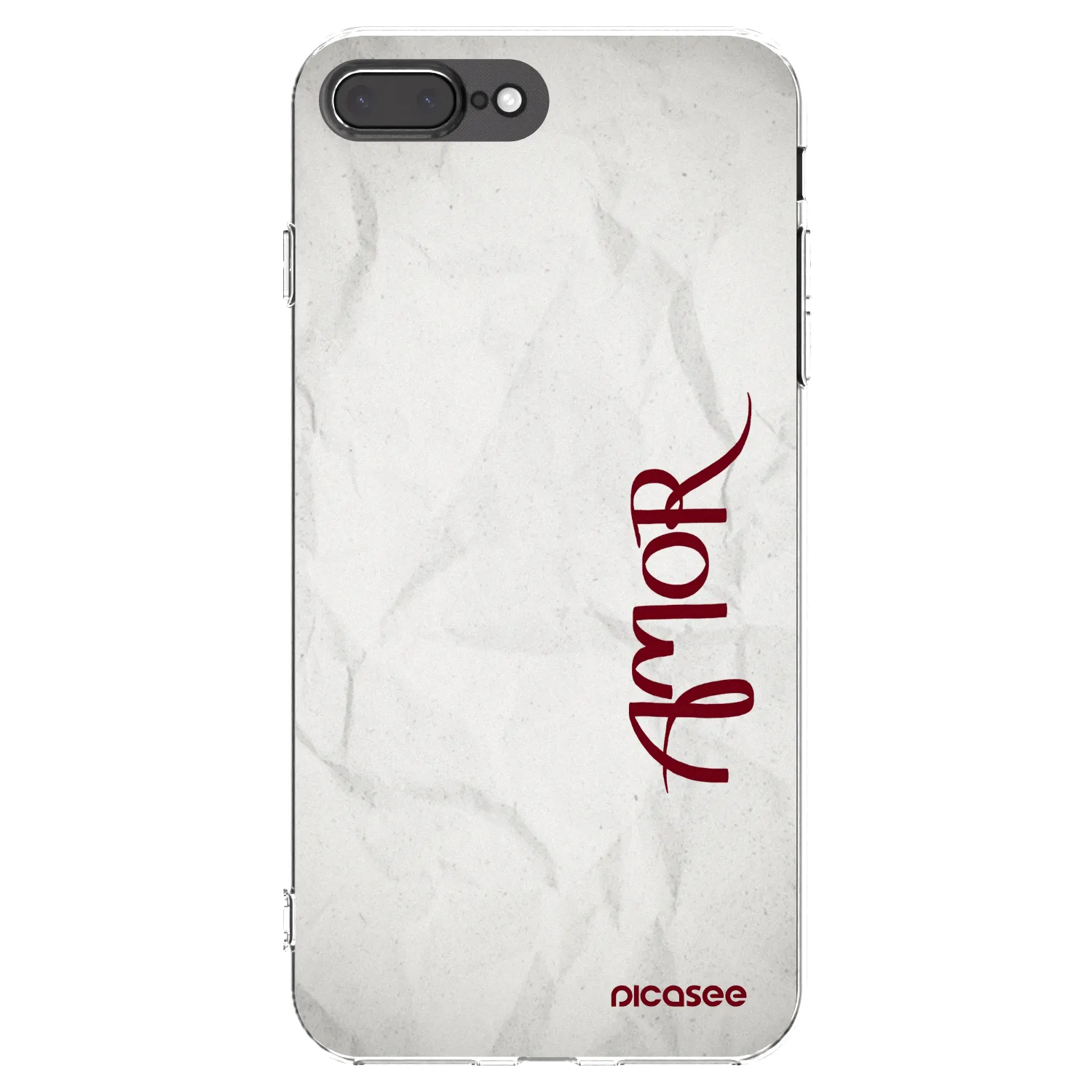 Picasee Apple iPhone 8 Plus Hülle - Transparentes Silikon - Amor