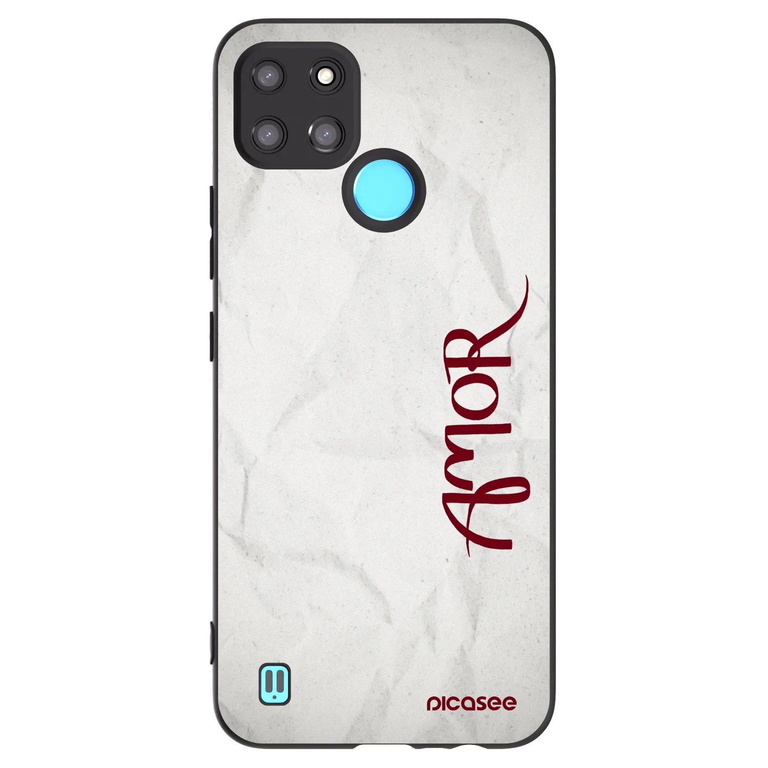 Picasee Realme C21Y Hülle - Schwarzes Silikon - Amor