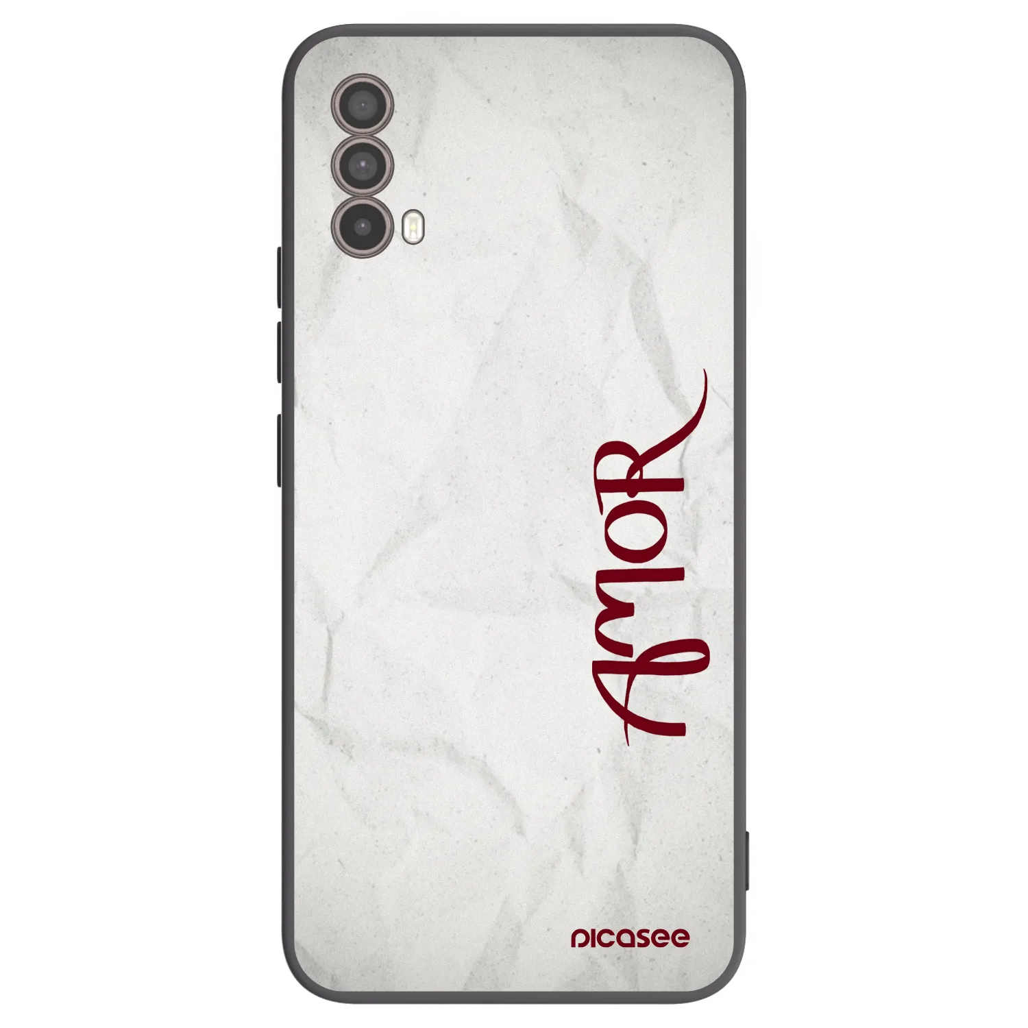 Picasee Motorola Moto E40 Hülle - Schwarzes Silikon - Amor