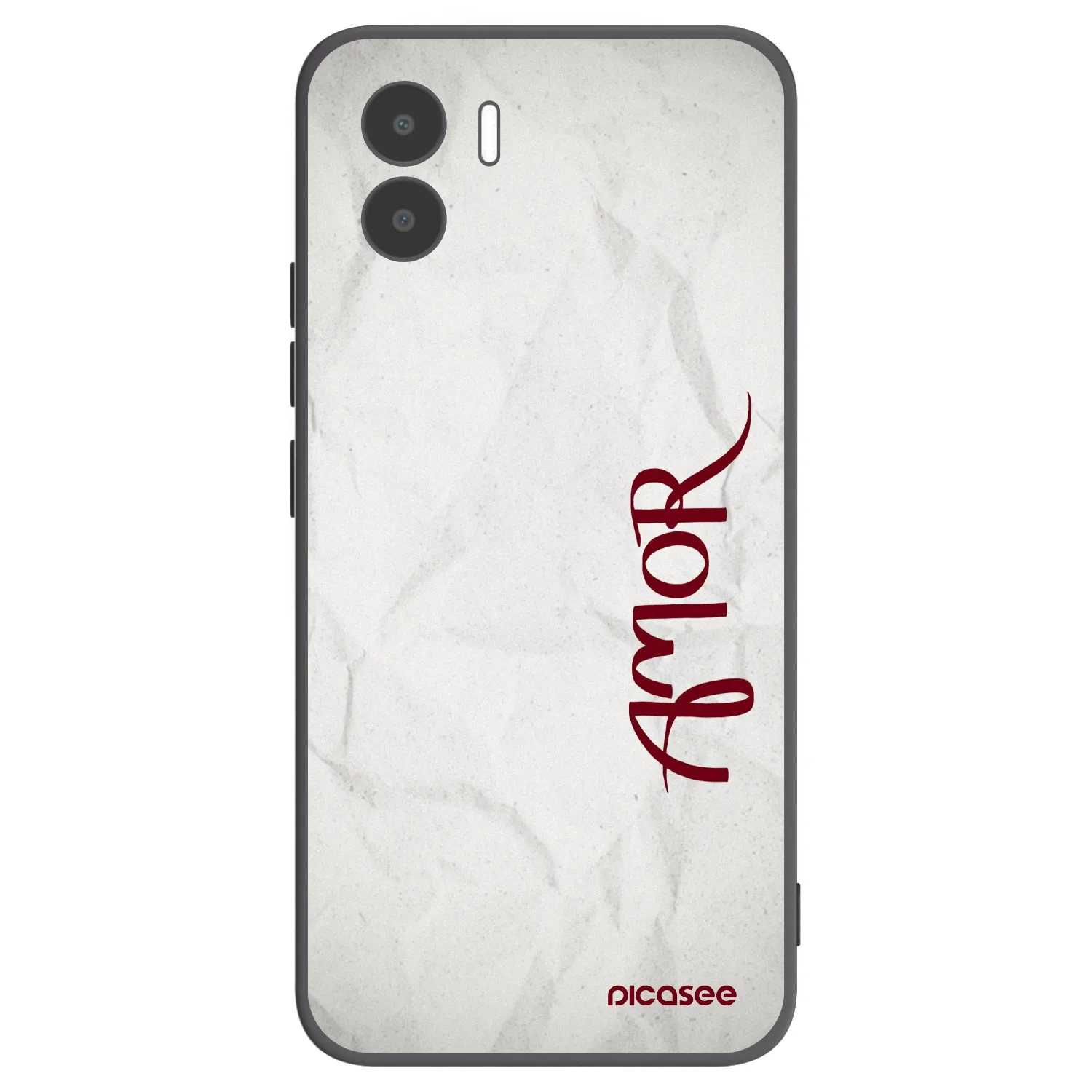 Picasee Xiaomi Redmi A1 Hülle - Schwarzes Silikon - Amor
