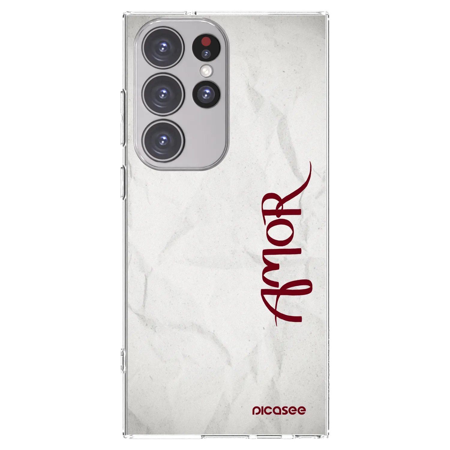 Picasee Samsung Galaxy S23 Ultra 5G Hülle - Transparentes Silikon - Amor