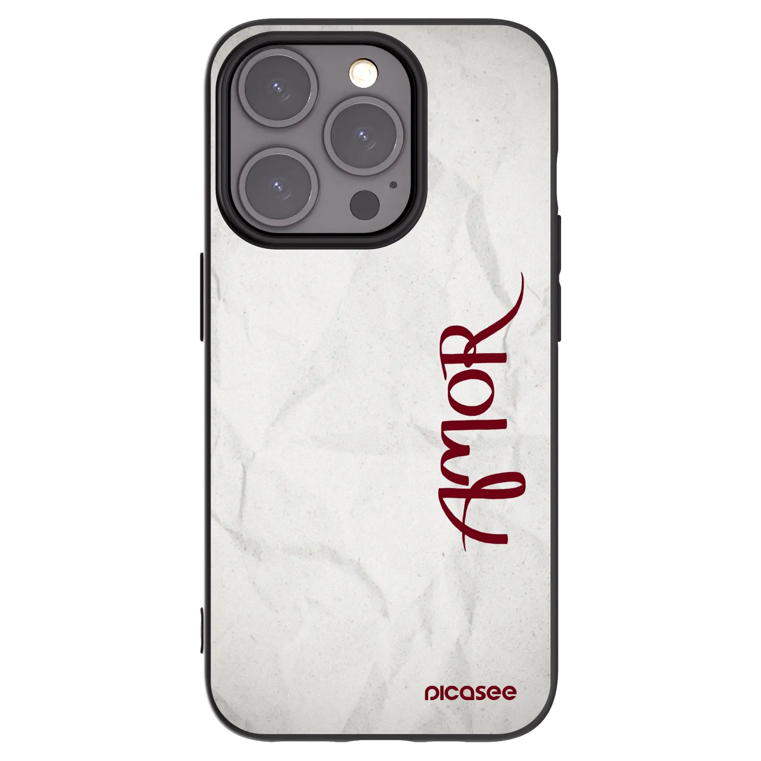 Picasee Apple iPhone 15 Pro Hülle - Schwarzes Silikon - Amor
