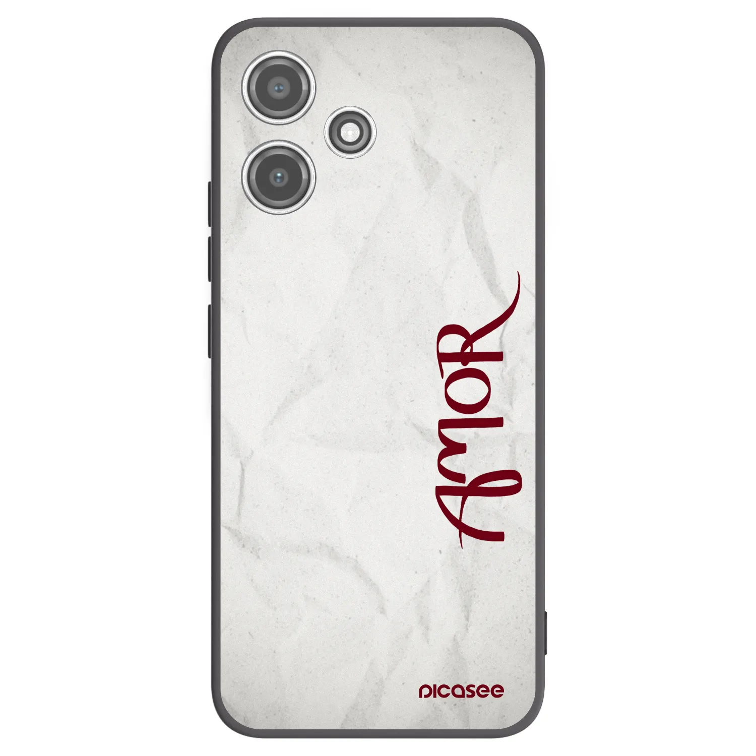 Picasee Xiaomi Redmi 12 5G Hülle - Schwarzes Silikon - Amor