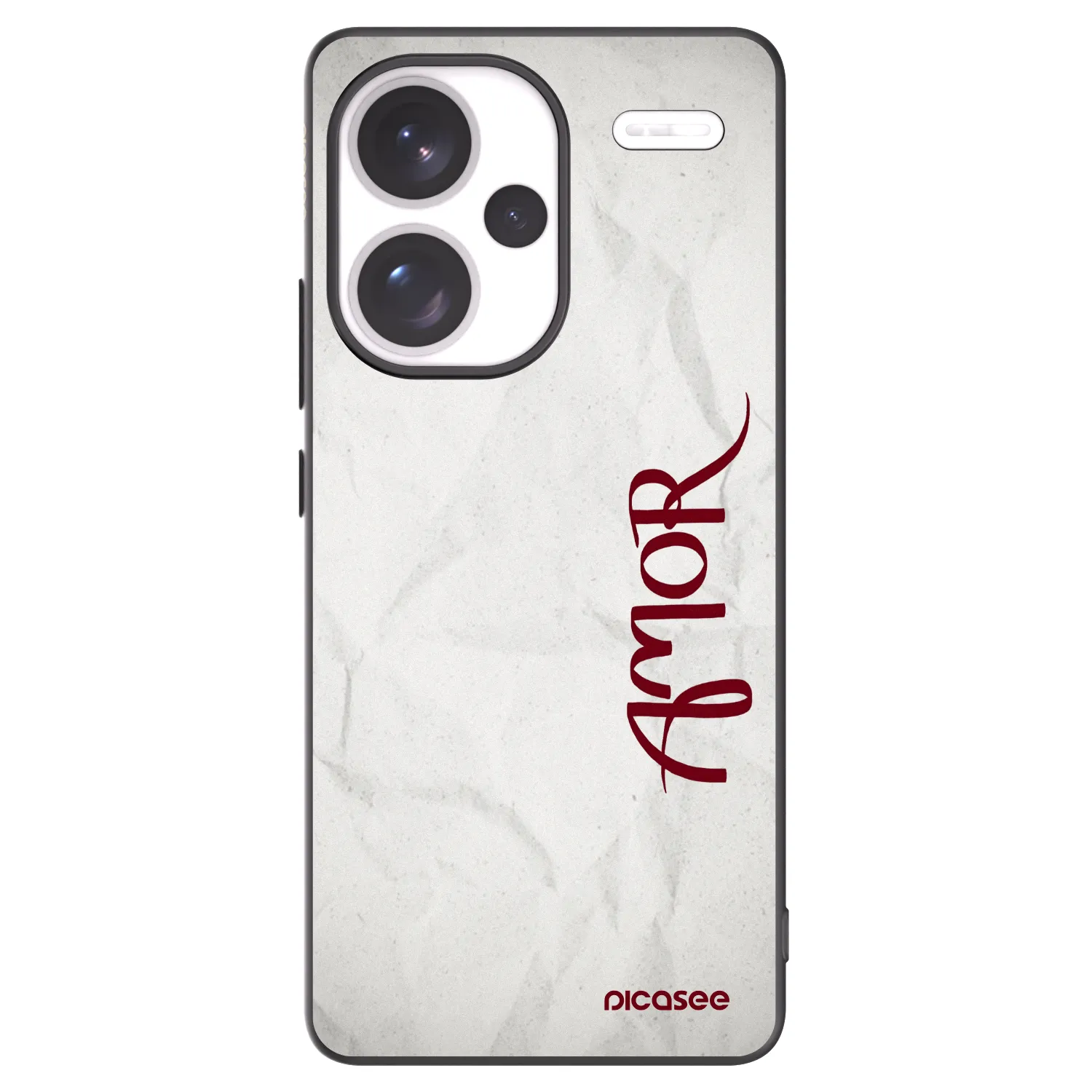 Picasee Xiaomi Redmi Note 13 Pro+ 5G Hülle - Schwarzes Silikon - Amor