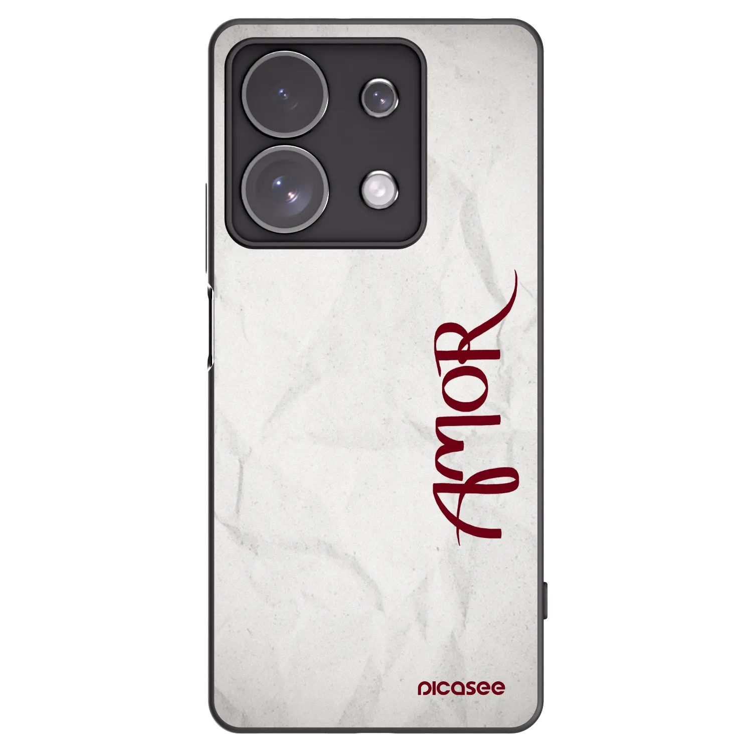 Picasee Xiaomi Redmi Note 13 Pro 4G Hülle - Schwarzes Silikon - Amor