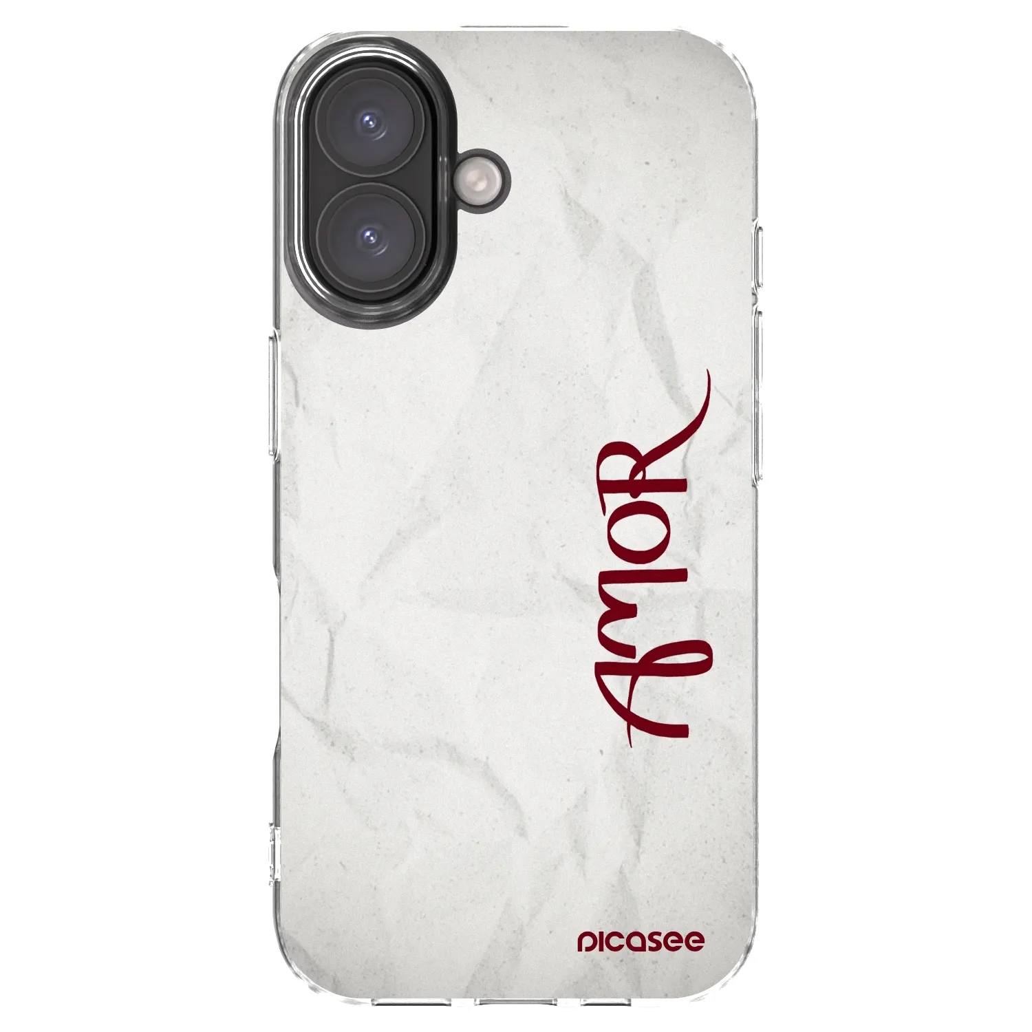 Picasee Apple iPhone 16 Hülle - Transparentes Silikon - Amor