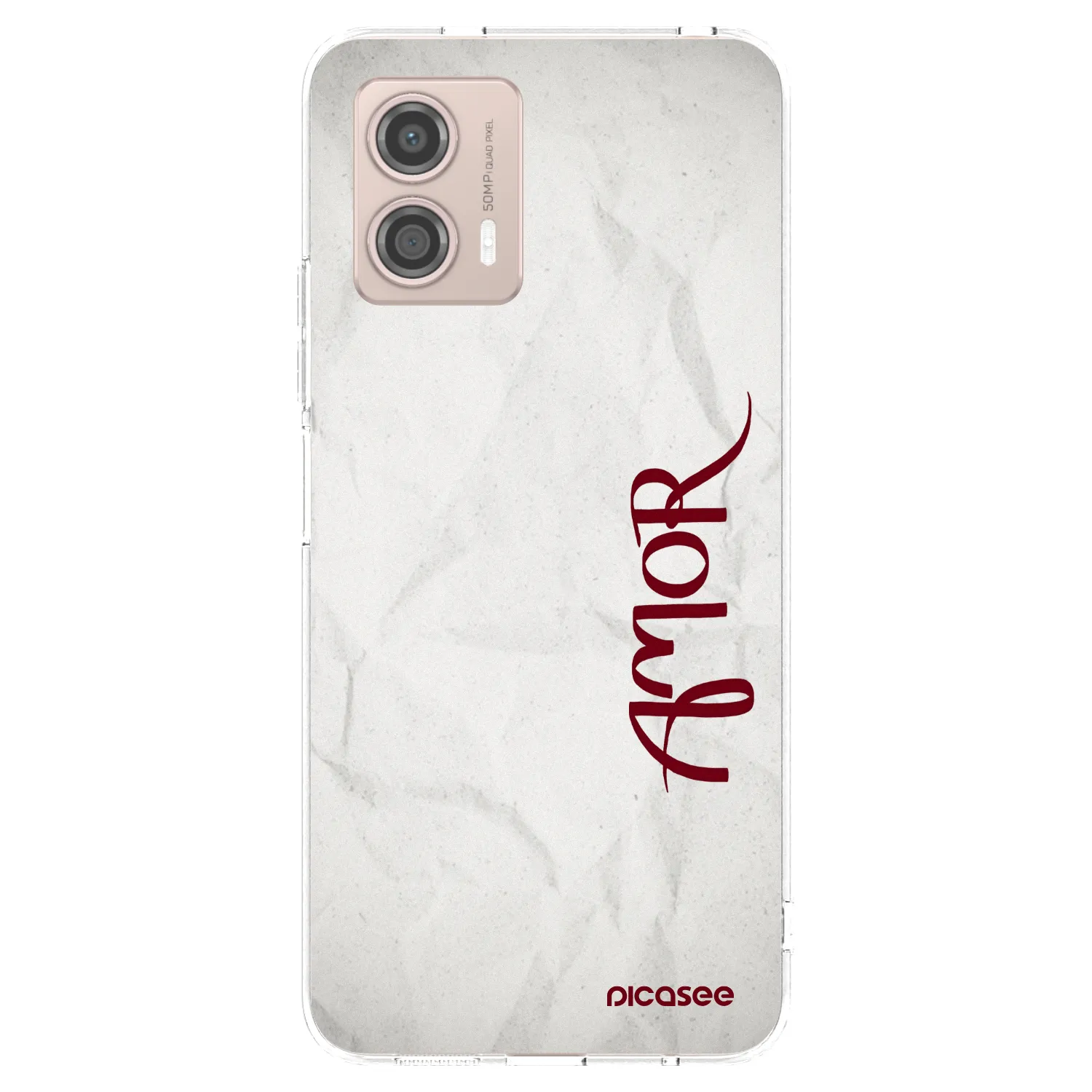 Picasee Motorola Moto G53 5G Hülle - Transparentes Silikon - Amor