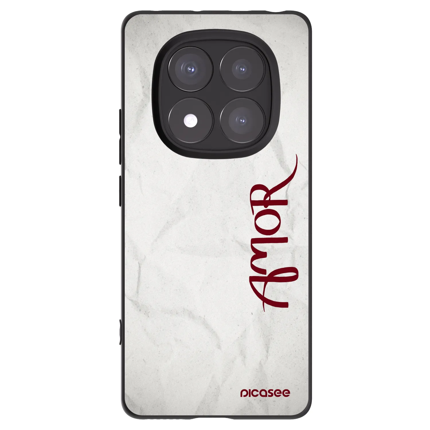 Picasee Xiaomi Redmi Note 14 Pro 5G Hülle - Schwarzes Silikon - Amor