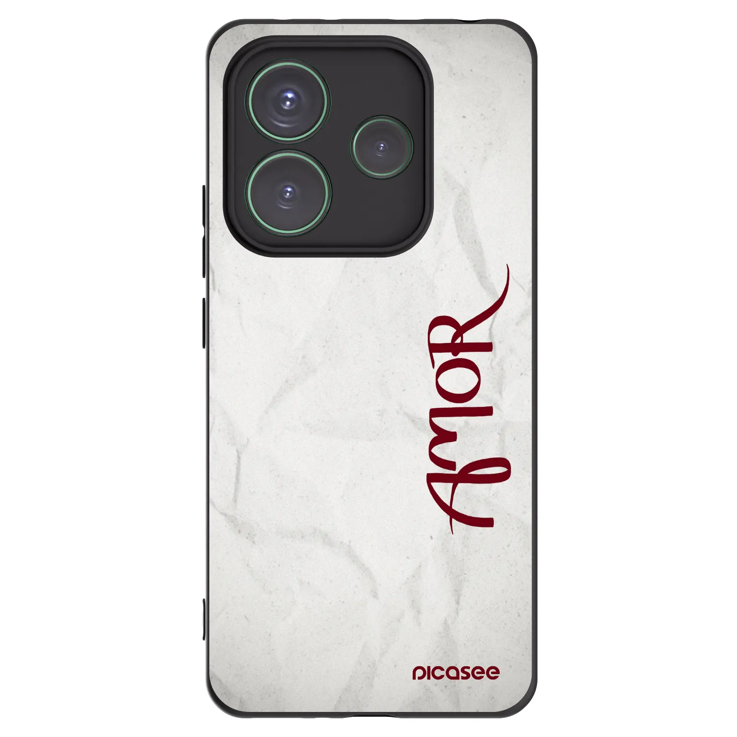 Picasee Xiaomi Redmi Note 14 5G Hülle - Schwarzes Silikon - Amor