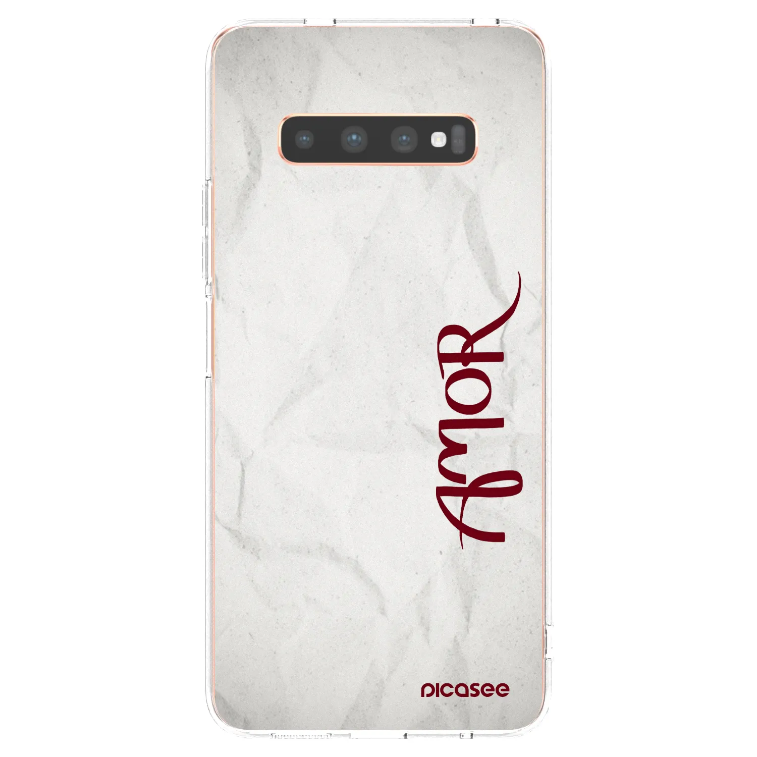 Picasee Samsung Galaxy S10 Plus G975 Hülle - Transparentes Silikon - Amor