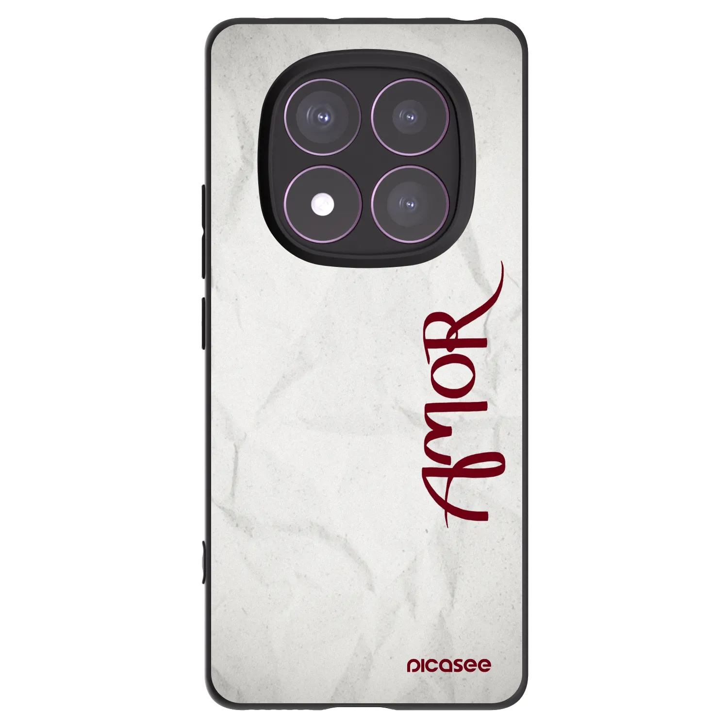 Picasee Xiaomi Redmi Note 14 Pro 4G Hülle - Schwarzes Silikon - Amor