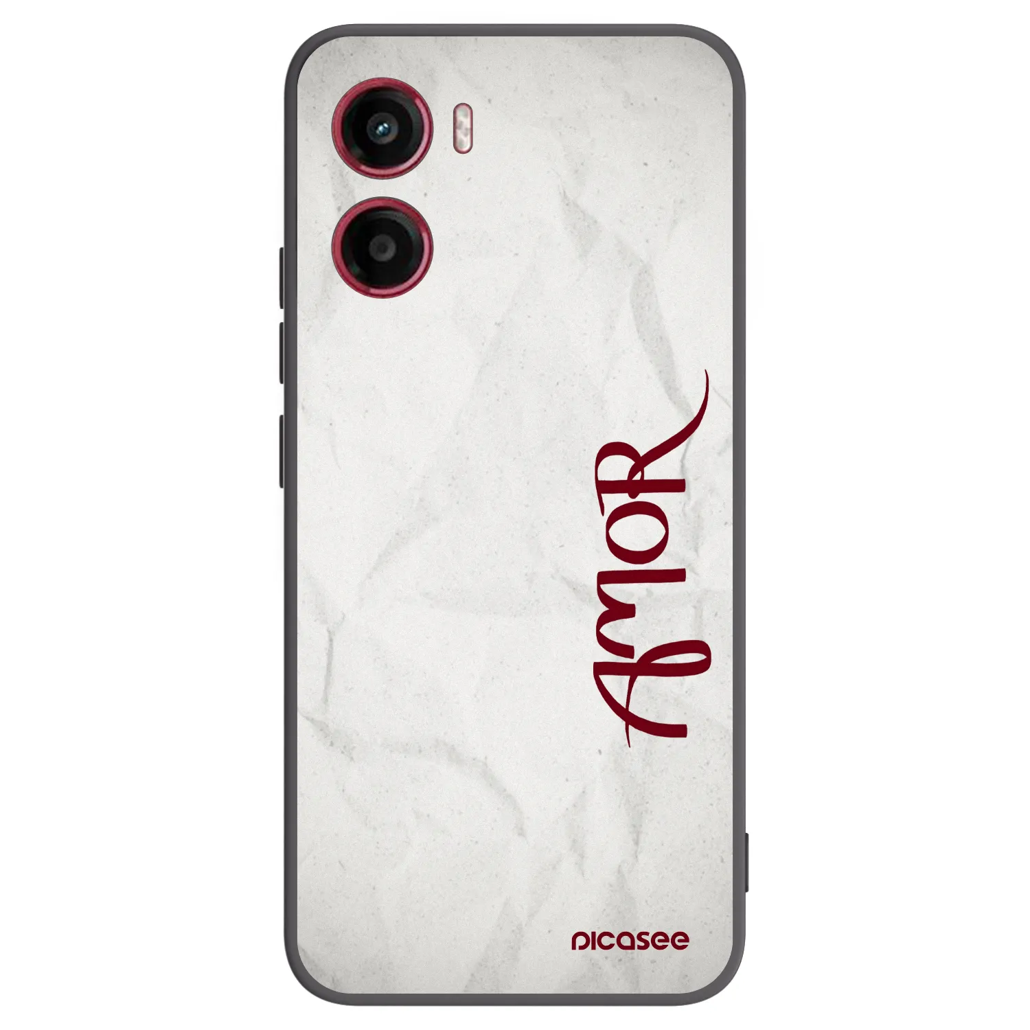 Picasee Motorola Moto G05 Hülle - Schwarzes Silikon - Amor