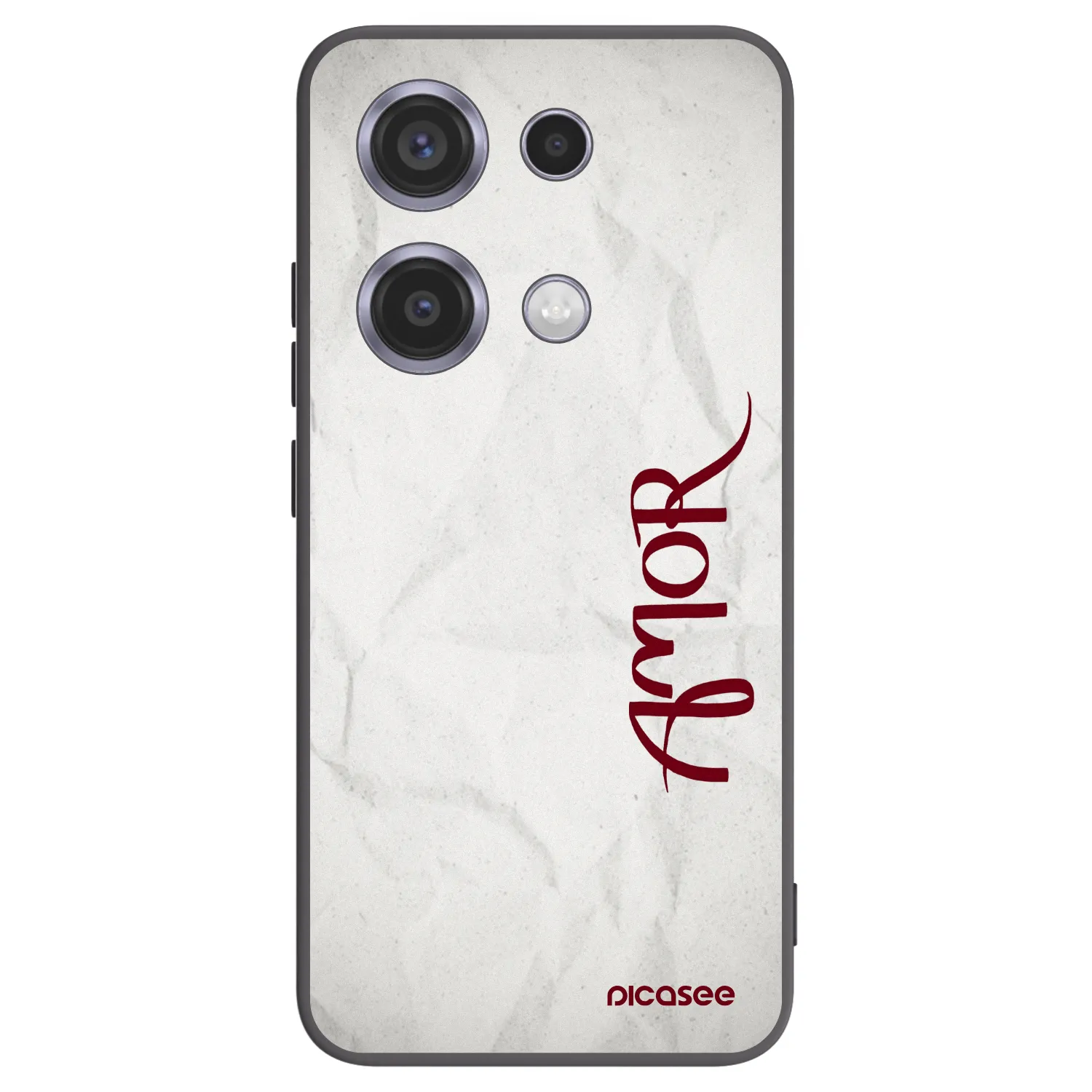 Picasee Xiaomi Redmi Note 14S Hülle - Schwarzes Silikon - Amor