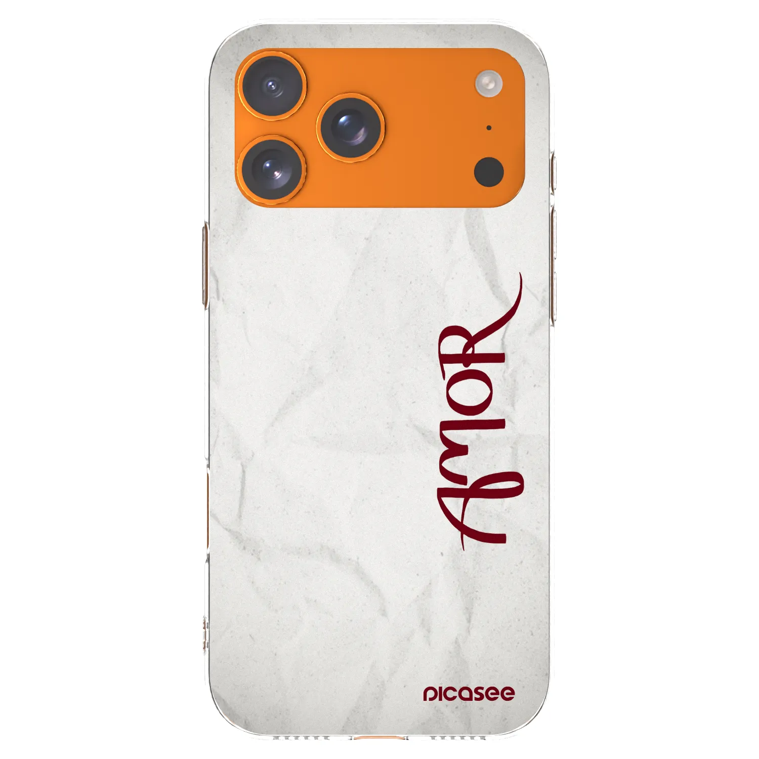 Picasee Apple iPhone 17 Pro Max Hülle - Transparentes Silikon - Amor