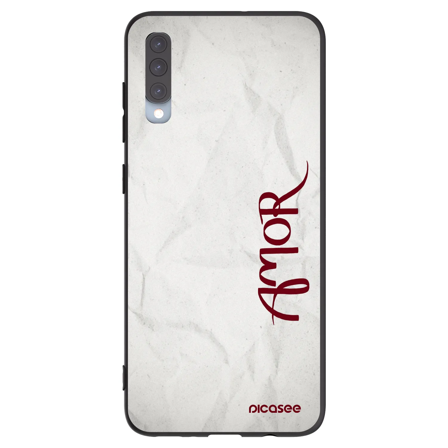 Picasee Samsung Galaxy A70 A705F Hülle - Schwarzes Silikon - Amor