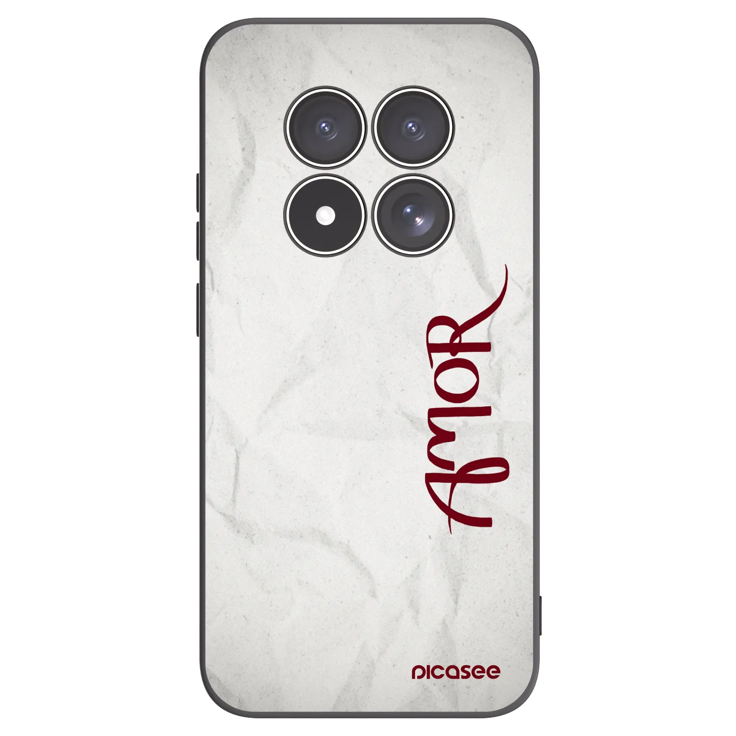 Picasee Xiaomi Redmi Note 15 Pro 4G Hülle - Schwarzes Silikon - Amor