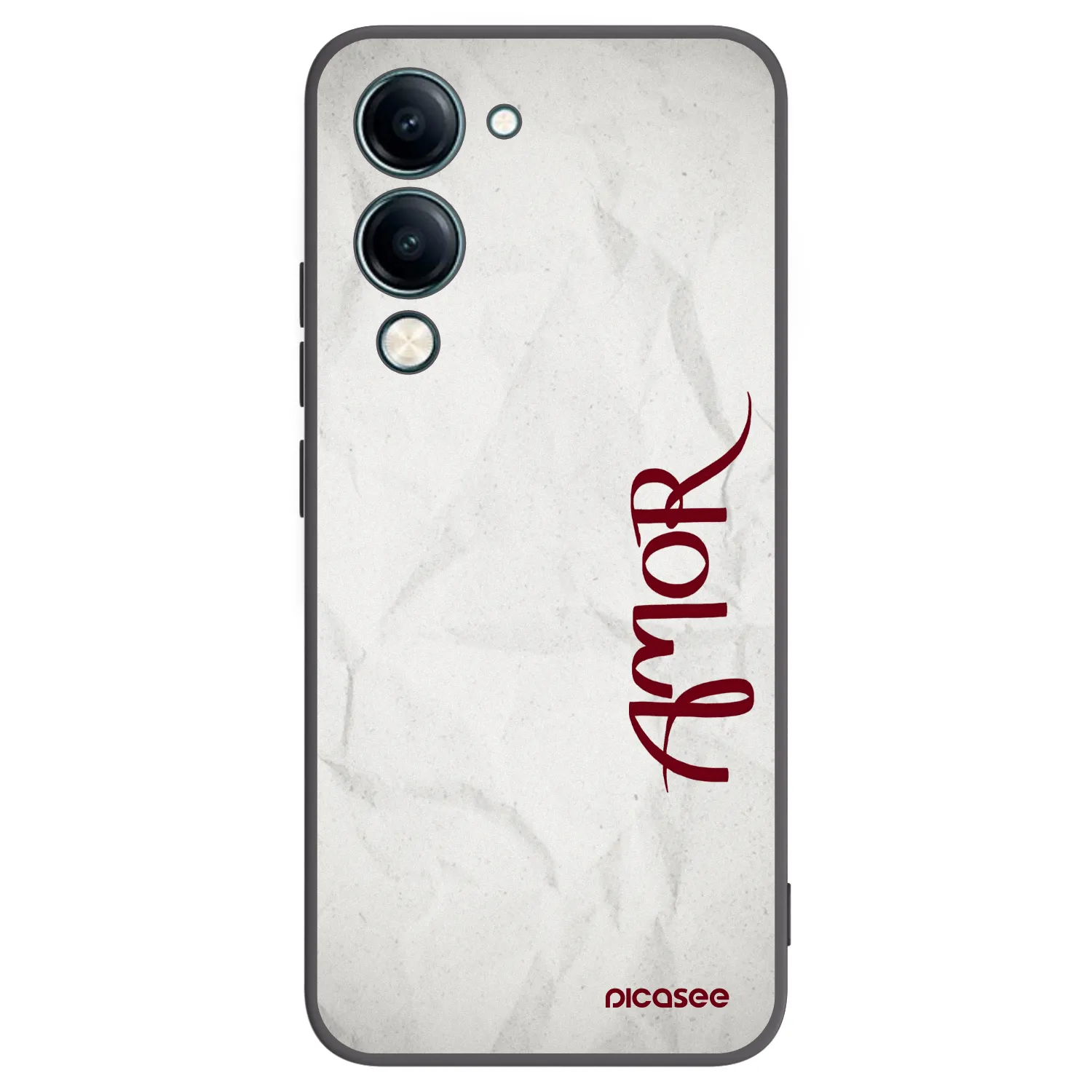 Picasee Vivo Y29s 5G Hülle - Schwarzes Silikon - Amor