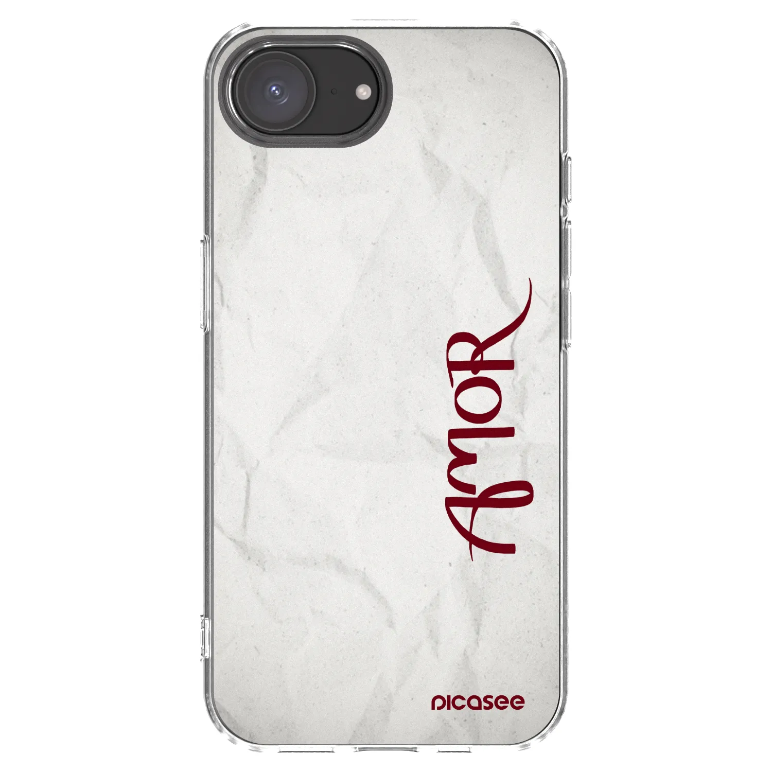 Picasee Apple iPhone 17e Hülle - Transparentes Silikon - Amor